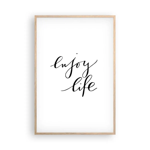 Pôster com moldura de carvalho claro - Nada mais... - 61x91 cm