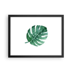 Pôster com moldura preta - Conceito verde - 40x30 cm