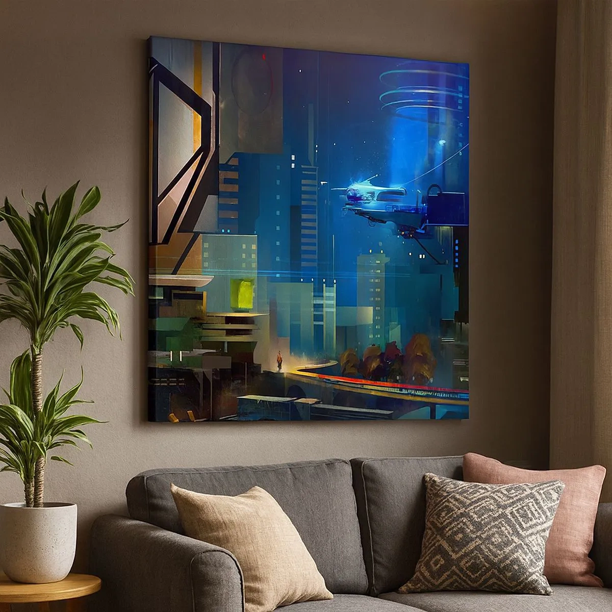Quadro em tela - Num futuro próximo - 30x30 cm