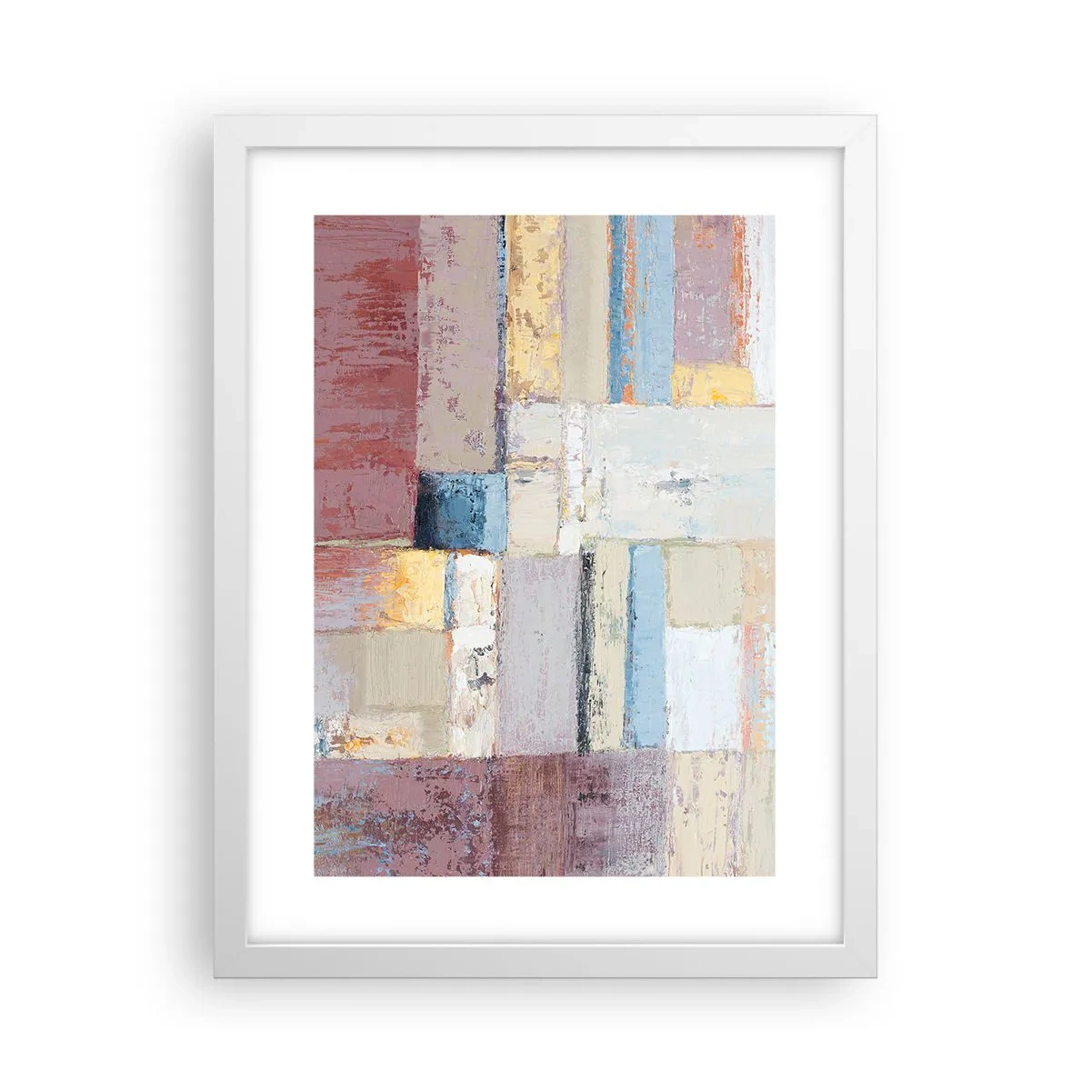 Pôster em moldura branca - A paz da geometria - 30x40 cm