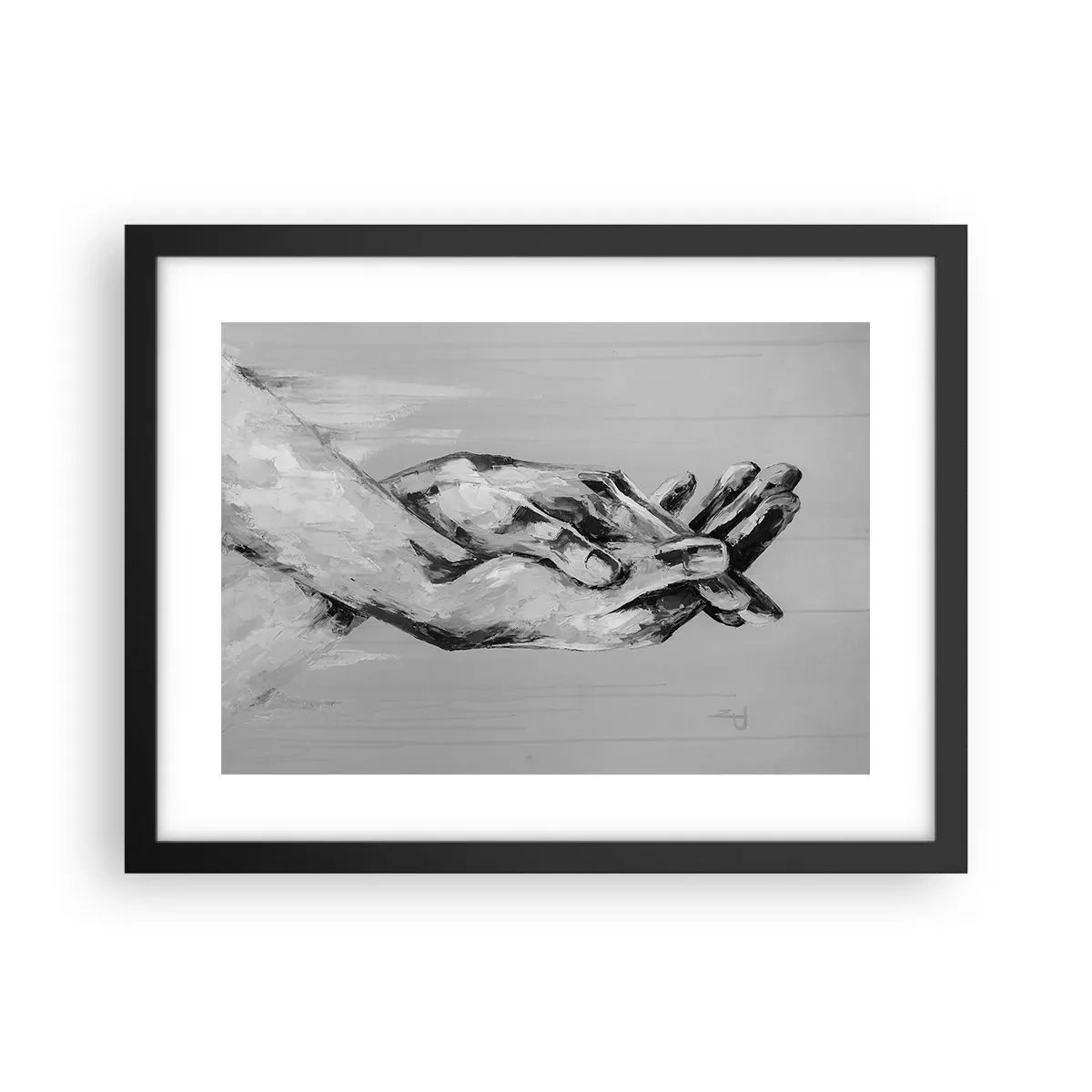 Pôster com moldura preta - Início... - 40x30 cm