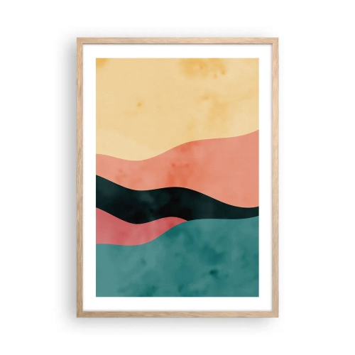 Pôster com moldura de carvalho claro - Incompatibilidade compatível - 50x70 cm