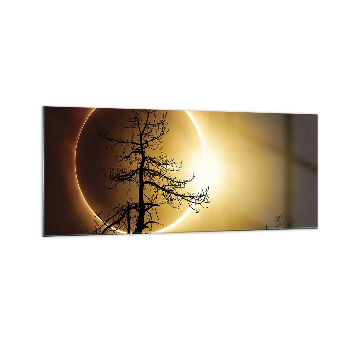 Quadro em vidro - Eclipse total - 100x40 cm