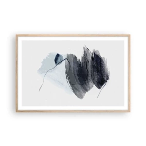 Pôster com moldura de carvalho claro - Intensidade e movimento - 91x61 cm