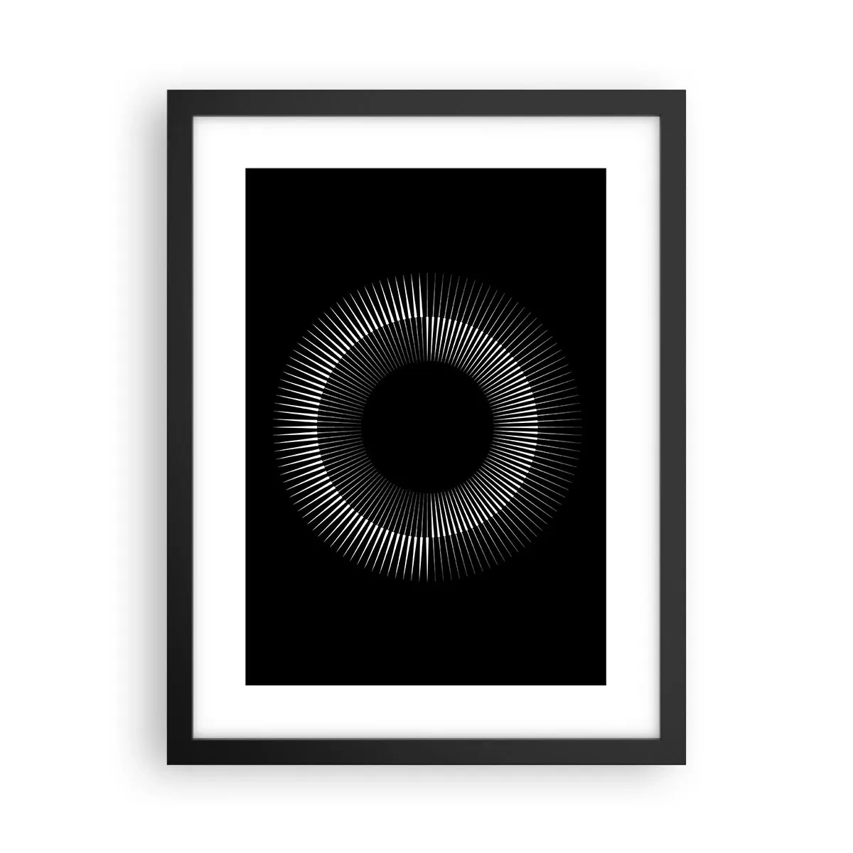 Pôster com moldura preta - Sol preto - 30x40 cm