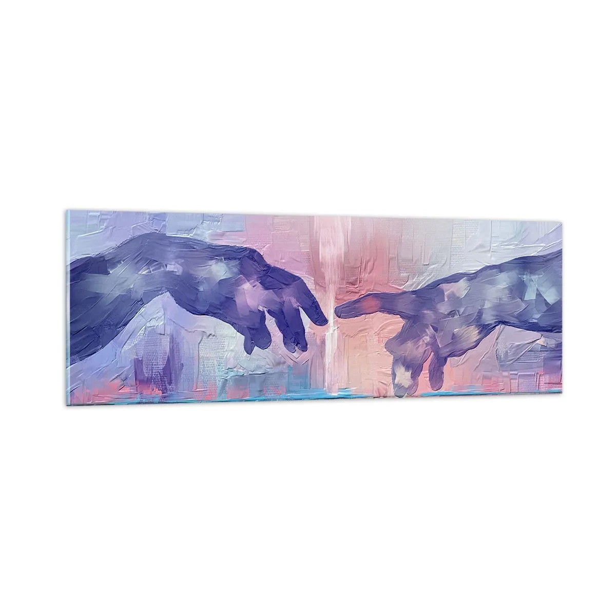 Quadro em vidro - Faísca divina da vida - 90x30 cm