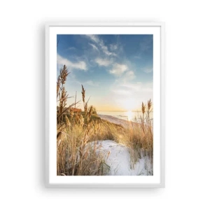 Pôster em moldura branca - Praia do Norte - 50x70 cm