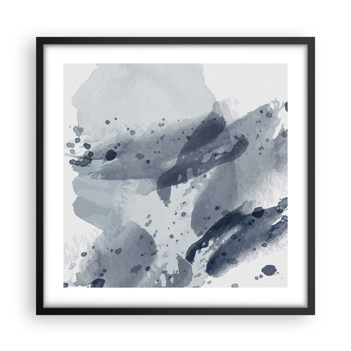 Pôster com moldura preta - Um estudo da natureza da água - 50x50 cm