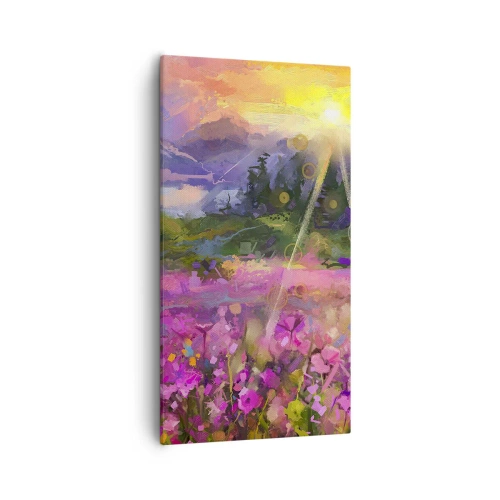 Quadro em tela - No vale sob os cuidados do sol - 55x100 cm