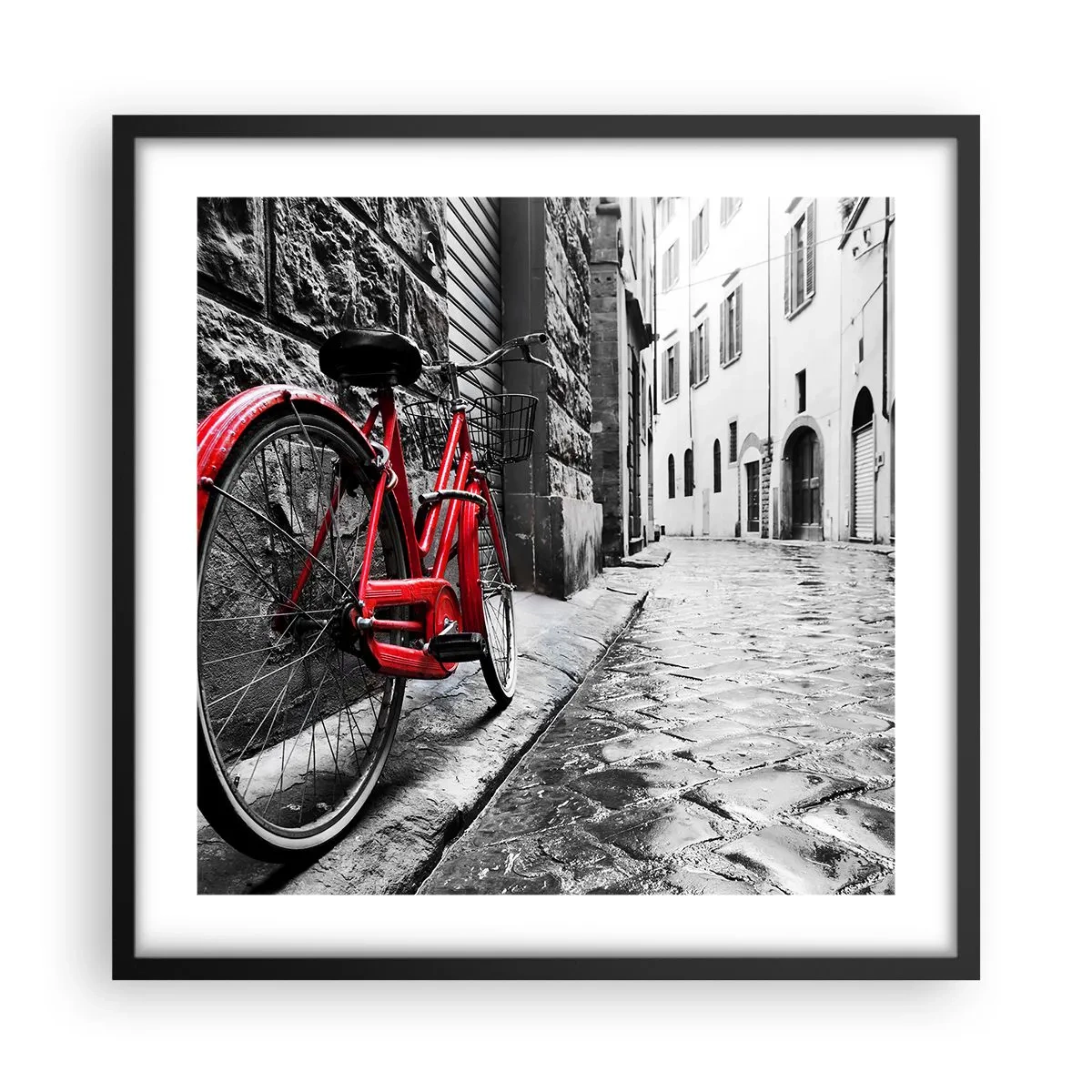 Pôster com moldura preta - A verdadeira beleza não envelhece - 50x50 cm