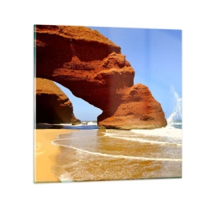 Quadro em vidro - Água e vento por milhares de anos - 30x30 cm