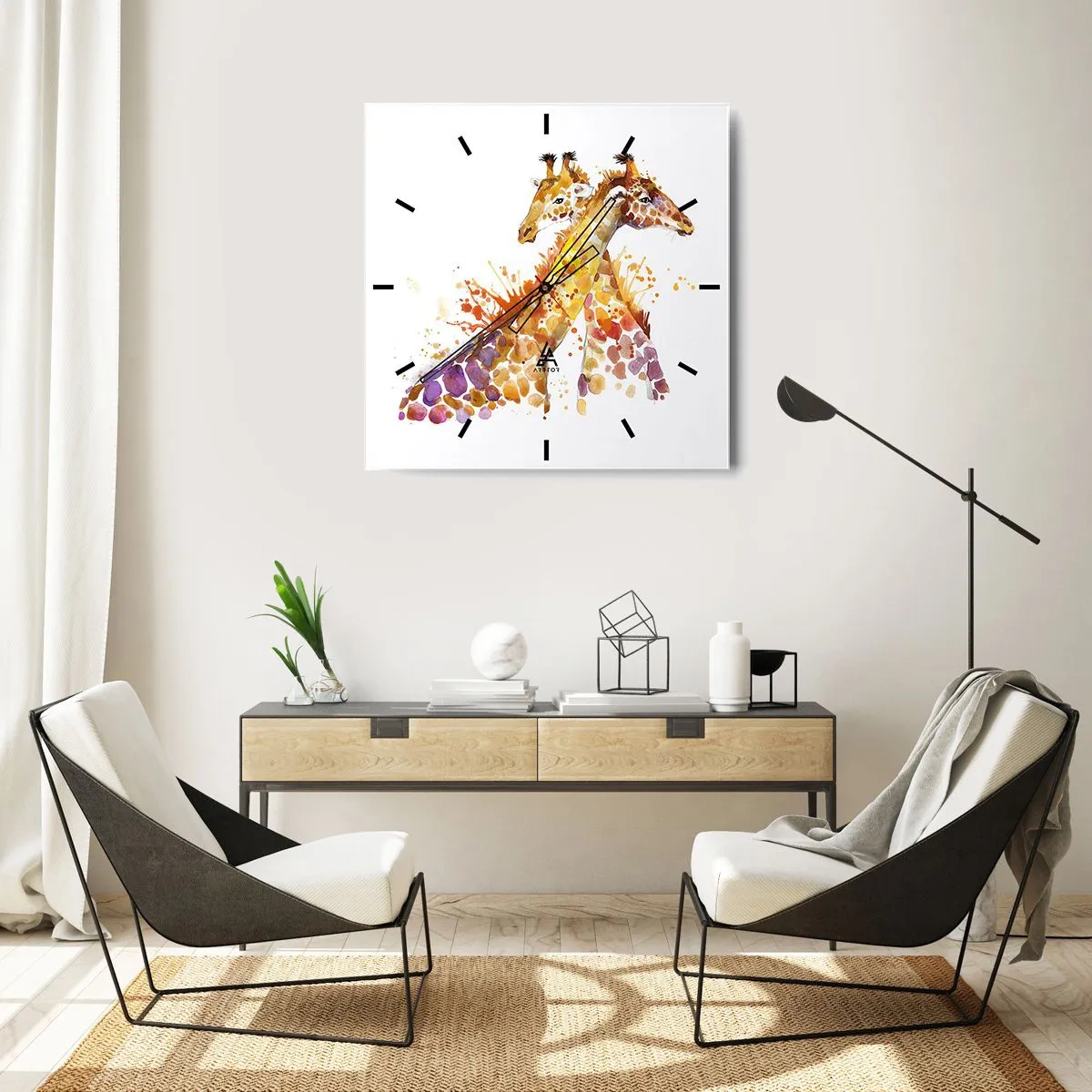 Relógio de parede - Relógio em vidro - É amizade ou é amor? - 40x40 cm