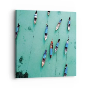 Quadro em tela - Na alegre expectativa - 30x30 cm