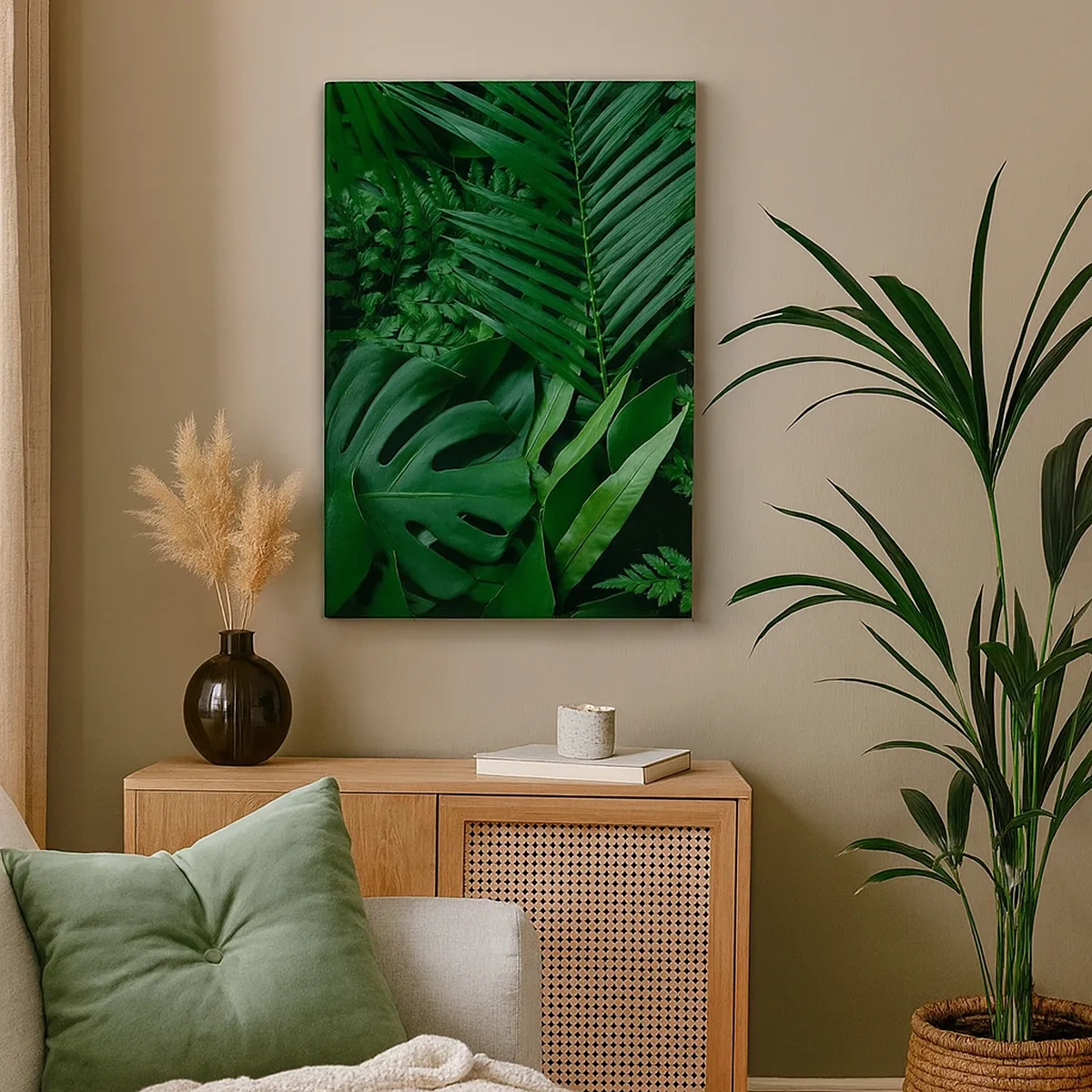 Quadro em tela - Envolto em verde - 50x70 cm
