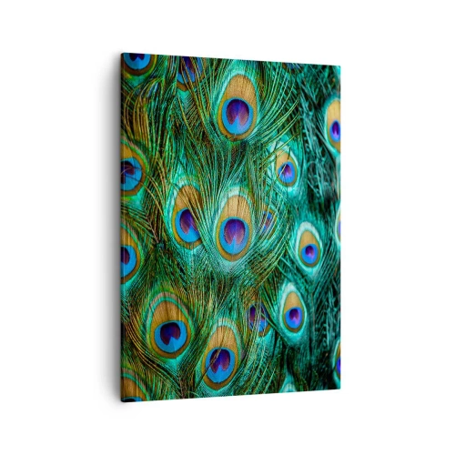 Quadro em tela - Um olhar de pavão - 50x70 cm