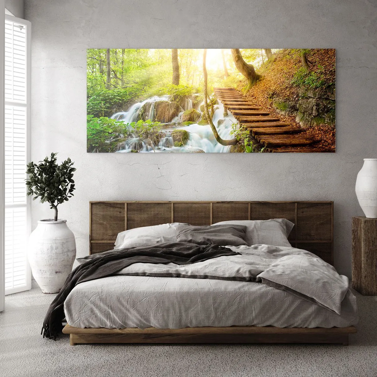 Quadro em vidro - O desejado refresco - 100x40 cm