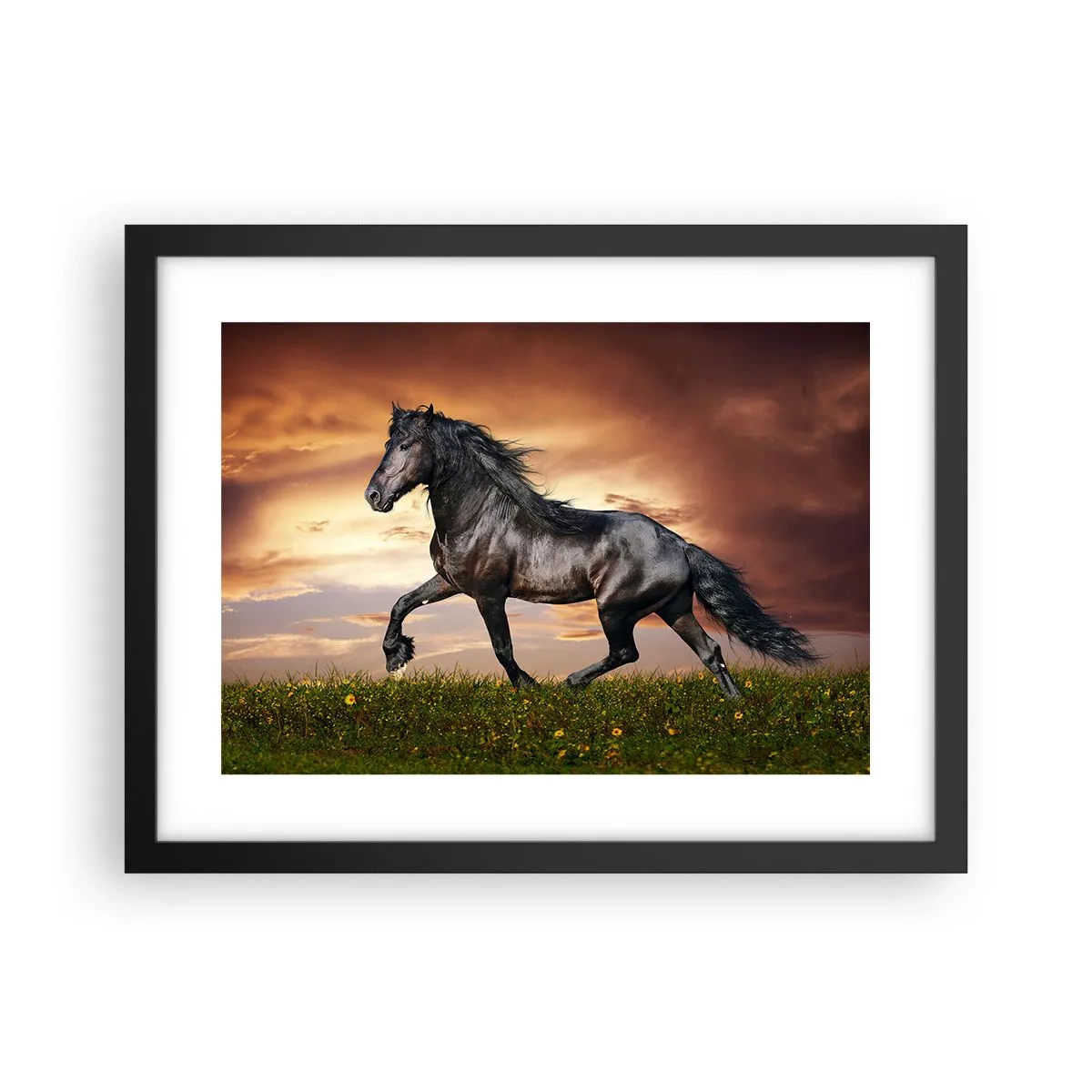 Pôster com moldura preta - O Príncipe Negro - 40x30 cm