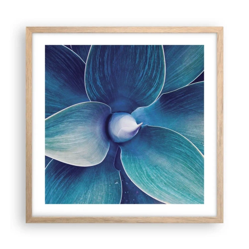 Pôster com moldura de carvalho claro - O azul do céu - 50x50 cm