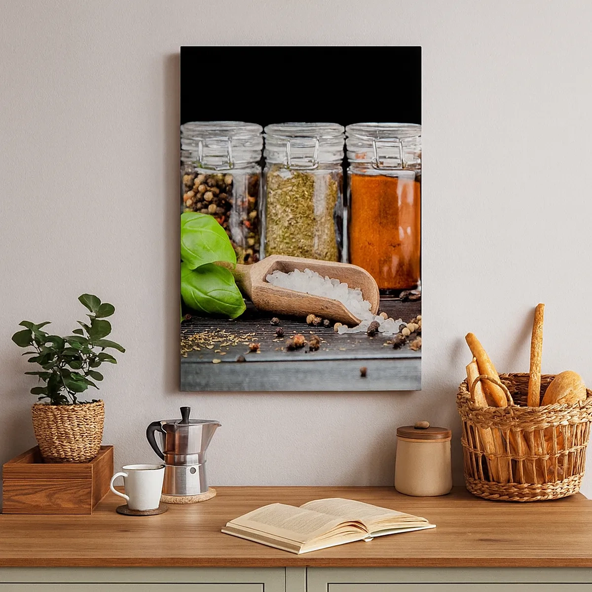 Quadro em tela - Para que a vida tenha um sabor - 50x70 cm