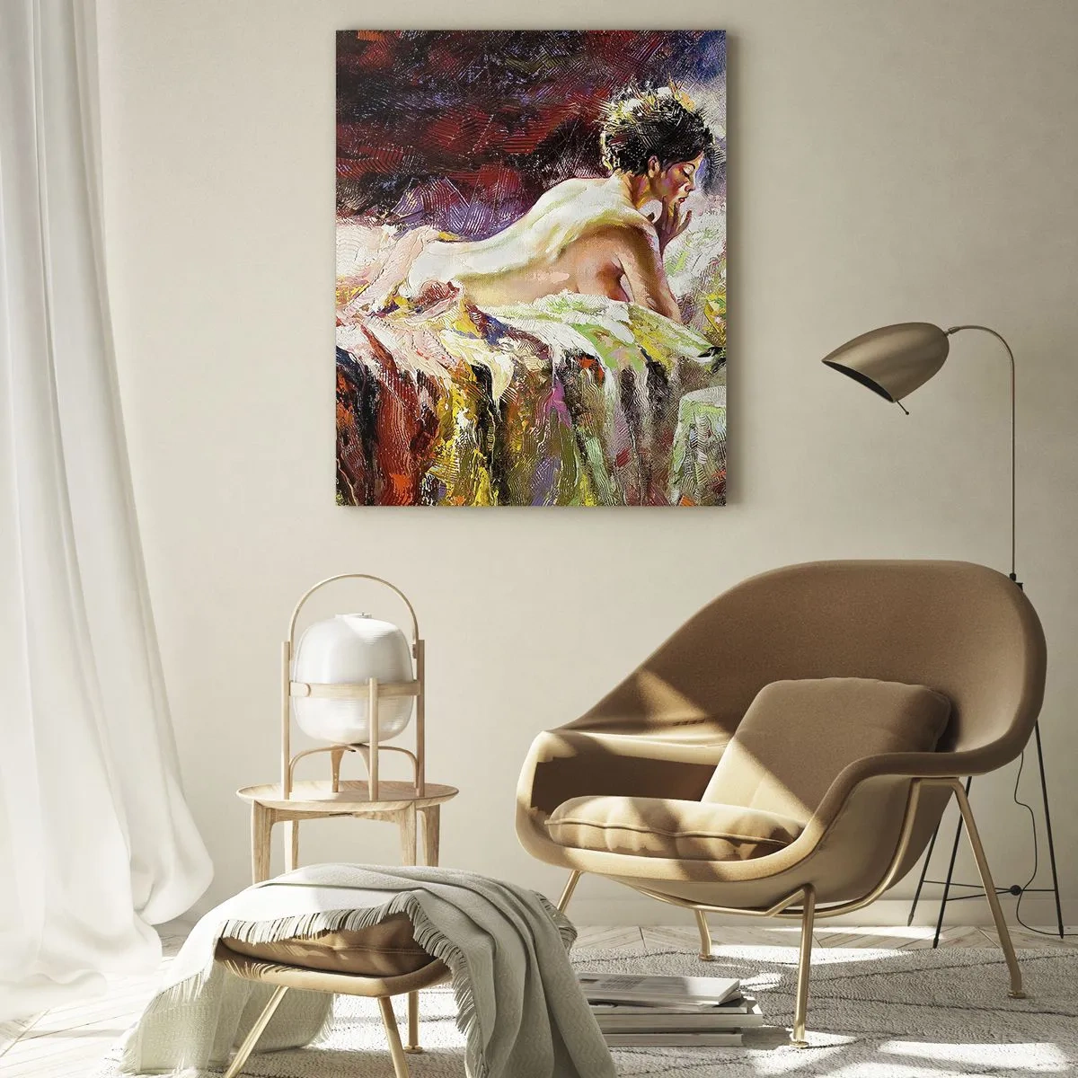 Quadro em vidro - Vênus pensativa - 50x70 cm