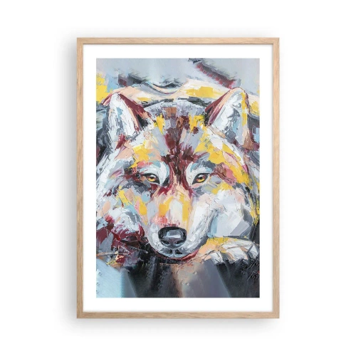 Pôster com moldura de carvalho claro - Paz entre entes queridos - 50x70 cm