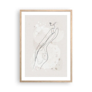 Pôster com moldura de carvalho claro - Errar o olhar - 50x70 cm