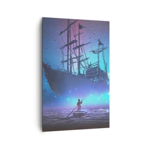 Quadro em tela - Um encontro com o mito do mar - 80x120 cm