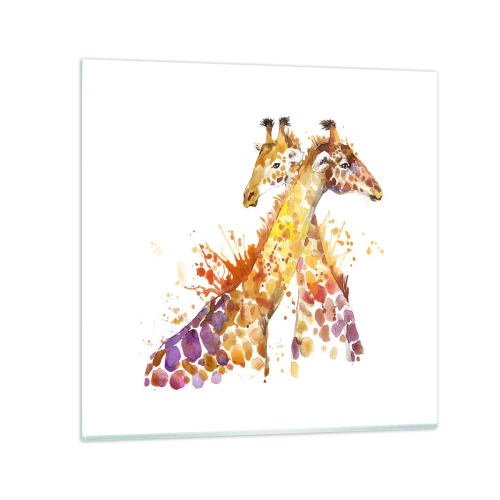 Quadro em vidro - É amizade ou é amor? - 70x70 cm