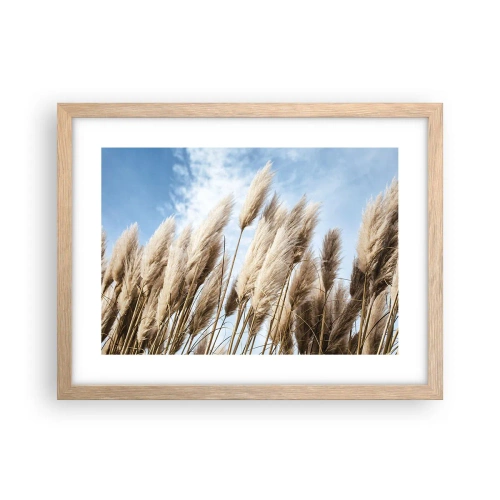 Pôster com moldura de carvalho claro - Carícia ensolarada e ventosa - 40x30 cm