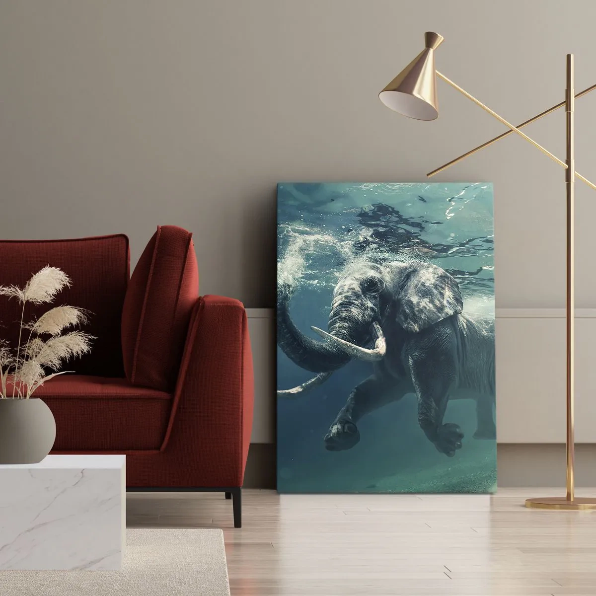 Quadro em tela - Todo mundo gosta de nadar - 50x70 cm