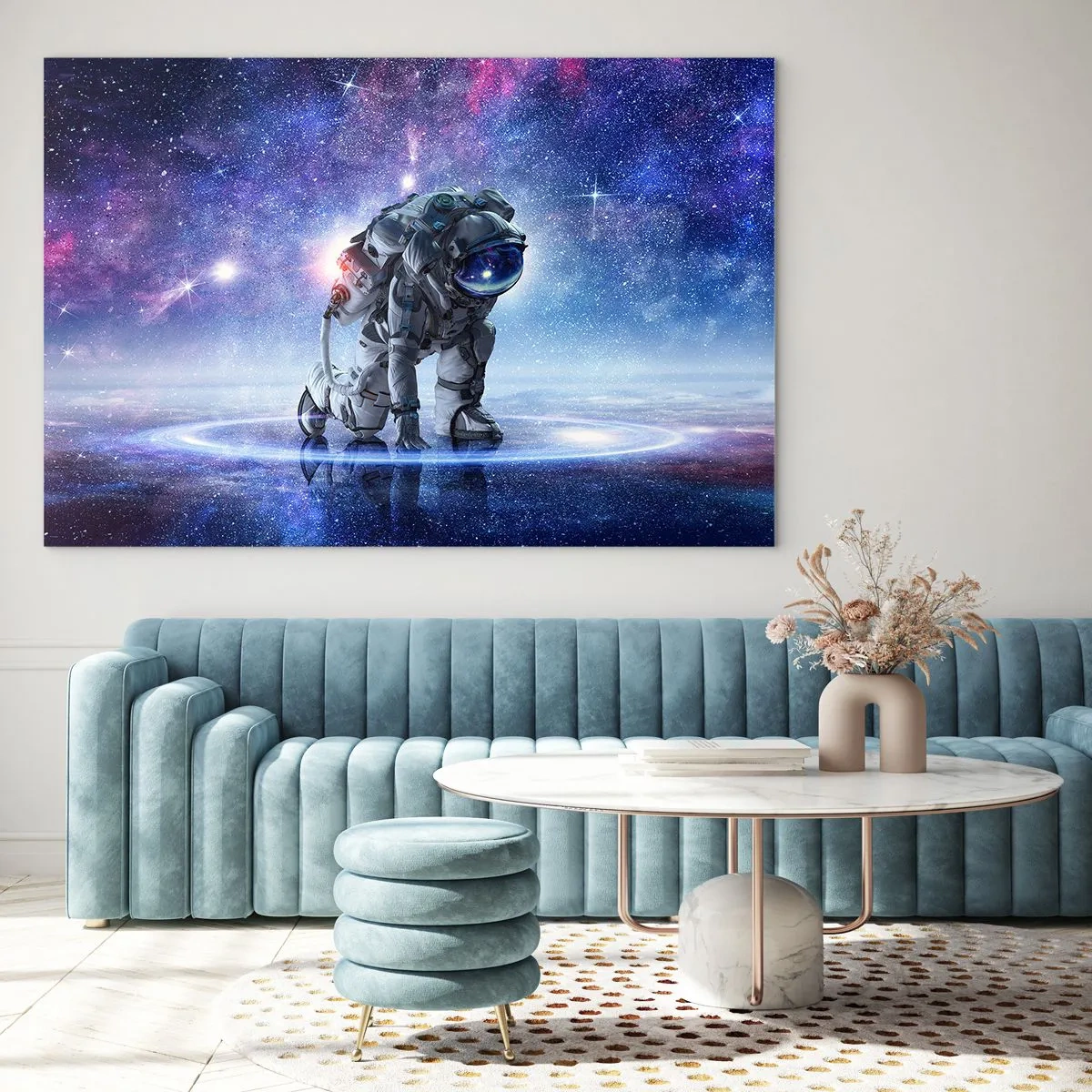 Quadro em vidro - Céu estrelado acima de mim - 100x70 cm