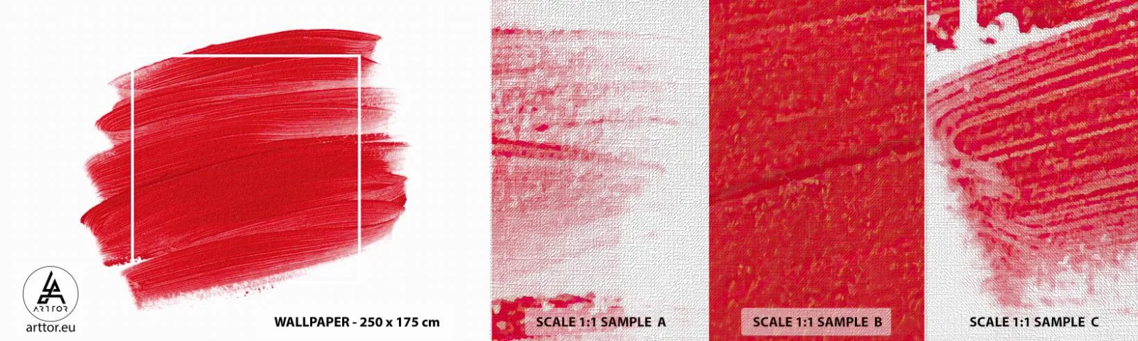 Amostra de papel de parede Premium Canvas - Fora do quadro - Abstração, Pedaço, Minimalismo - 100x30 cm