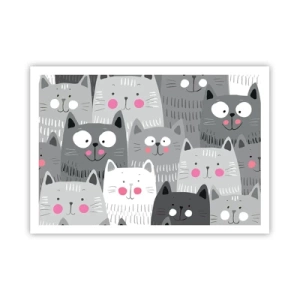 Pôster - O mundo dos gatos - 100x70 cm