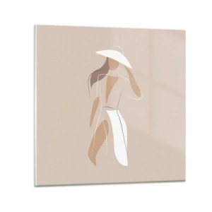 Quadro em vidro - A moda é diversão - 30x30 cm