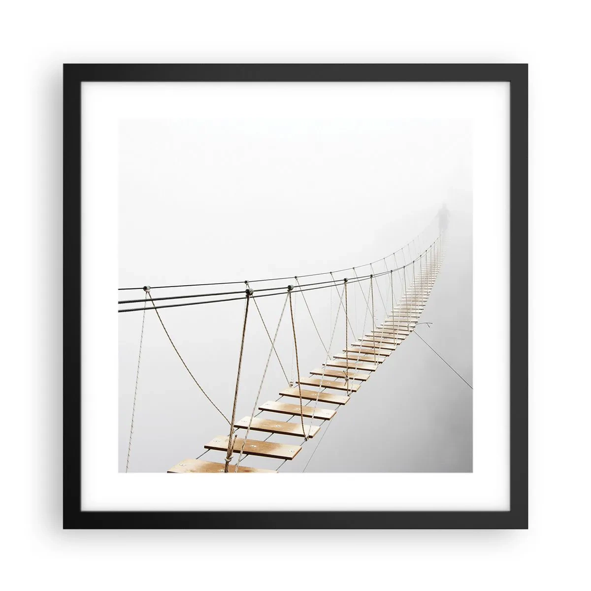 Pôster com moldura preta - Para onde levará? - 40x40 cm