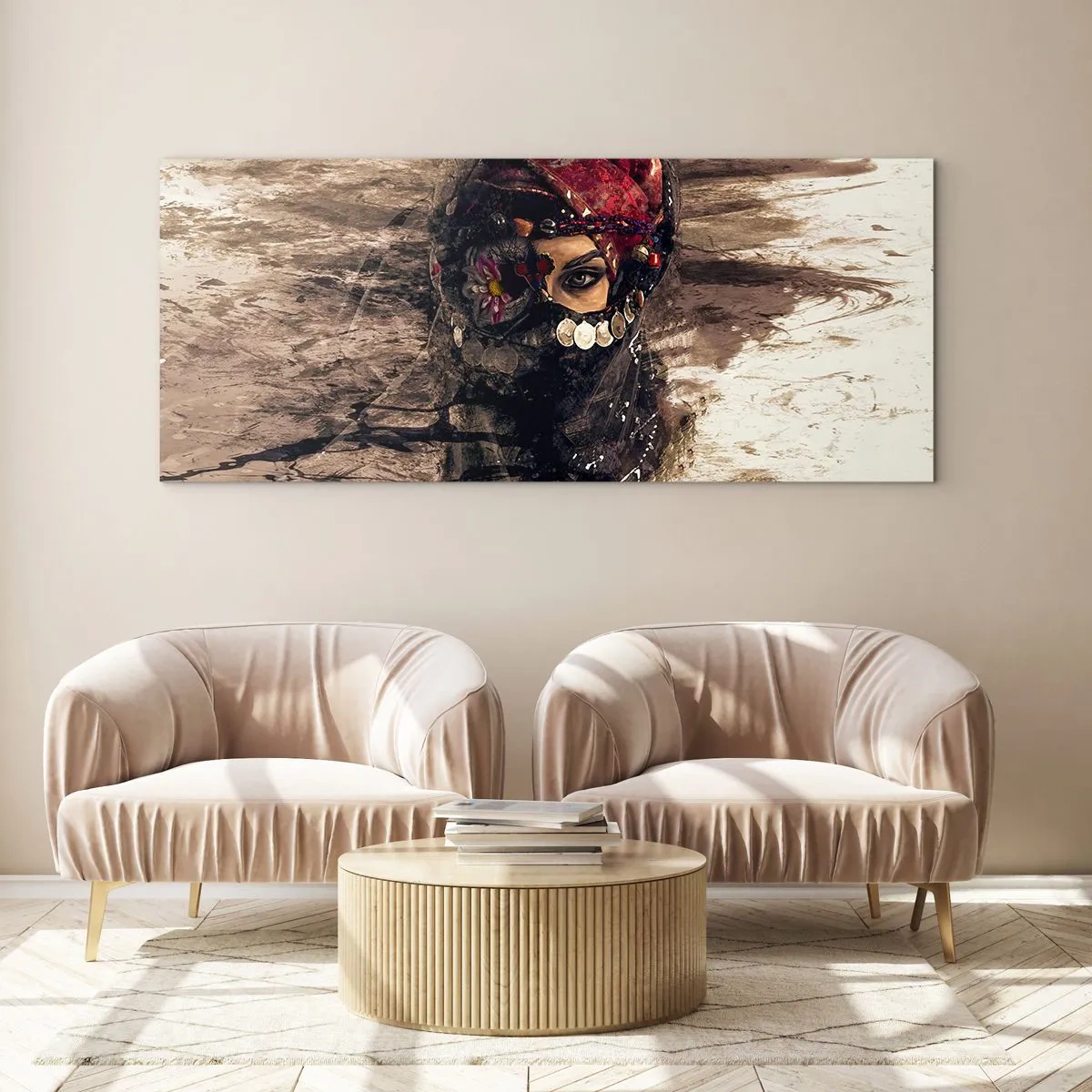 Quadro em vidro - Perturbador, para dizer o mínimo - 90x30 cm