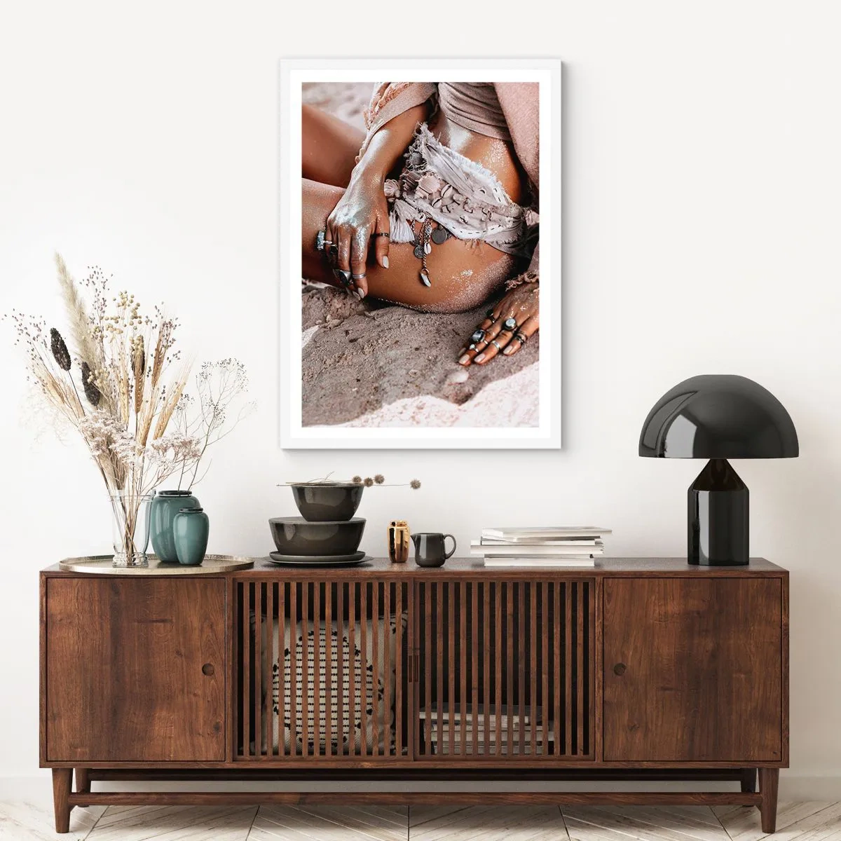 Pôster em moldura branca - Expulsa pelas ondas? - 61x91 cm