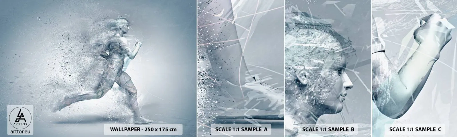 Amostra de Papel de Parede Standard Eco - Energia limpa como um cristal - Abstração, Gráficos, Corredor - 100x30 cm