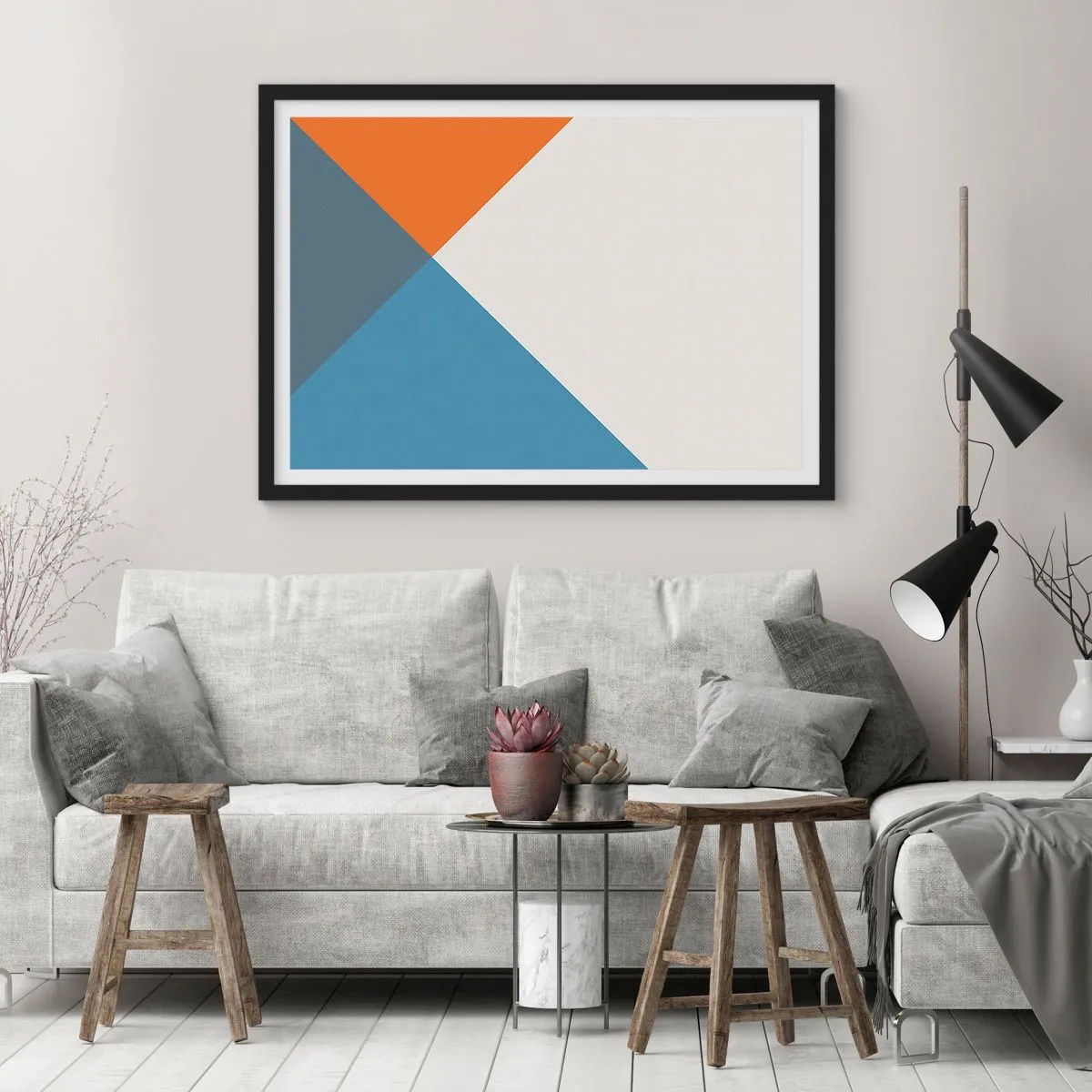 Pôster com moldura preta - Em termos de... - 100x70 cm