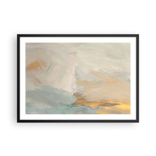 Pôster com moldura preta - Abstração – a terra da gentileza - 70x50 cm