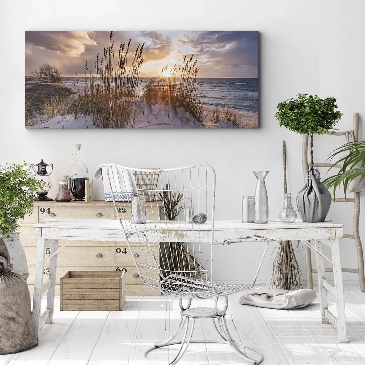 Quadro em tela - Adeus ao sol e ao vento - 140x50 cm