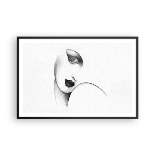 Pôster com moldura preta - No estilo de Łempicka - 91x61 cm