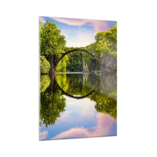 Quadro em vidro - Na junção de dois mundos - 50x70 cm