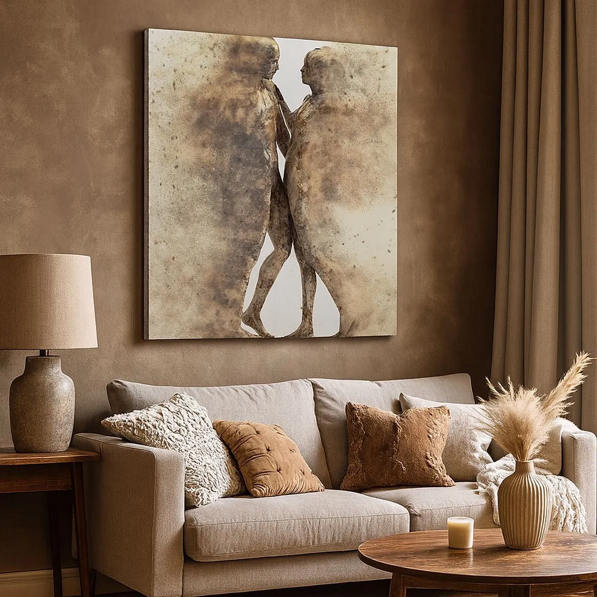 Quadro em tela - Do pó vieram para amar - 30x30 cm