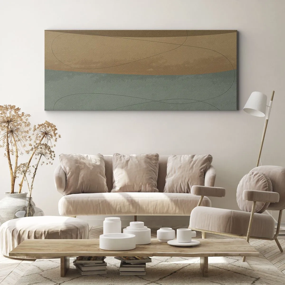 Quadro em tela - Composição horizontal - 100x40 cm
