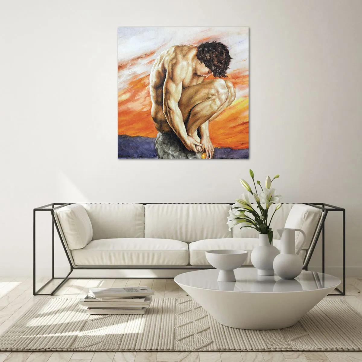 Quadro em vidro - Imerso em si mesmo - 50x50 cm