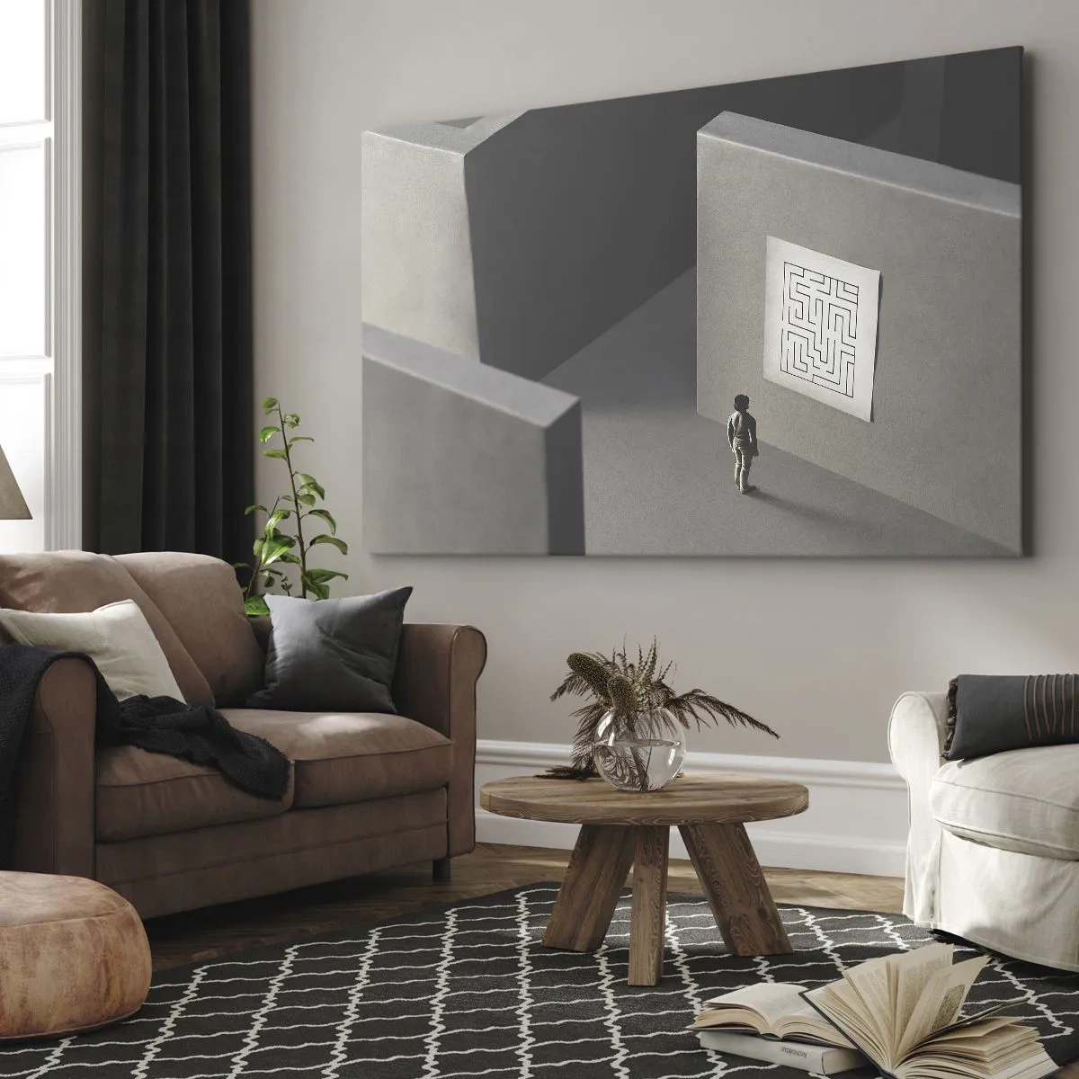 Quadro em tela - Mas onde estou? - 120x80 cm