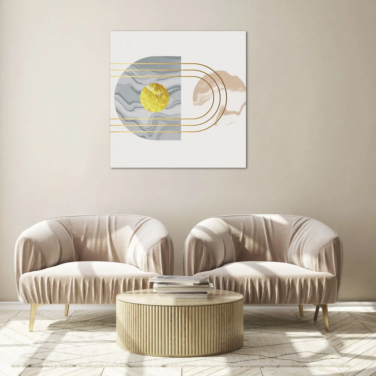 Quadro em vidro - Brilho e claridade - 70x70 cm