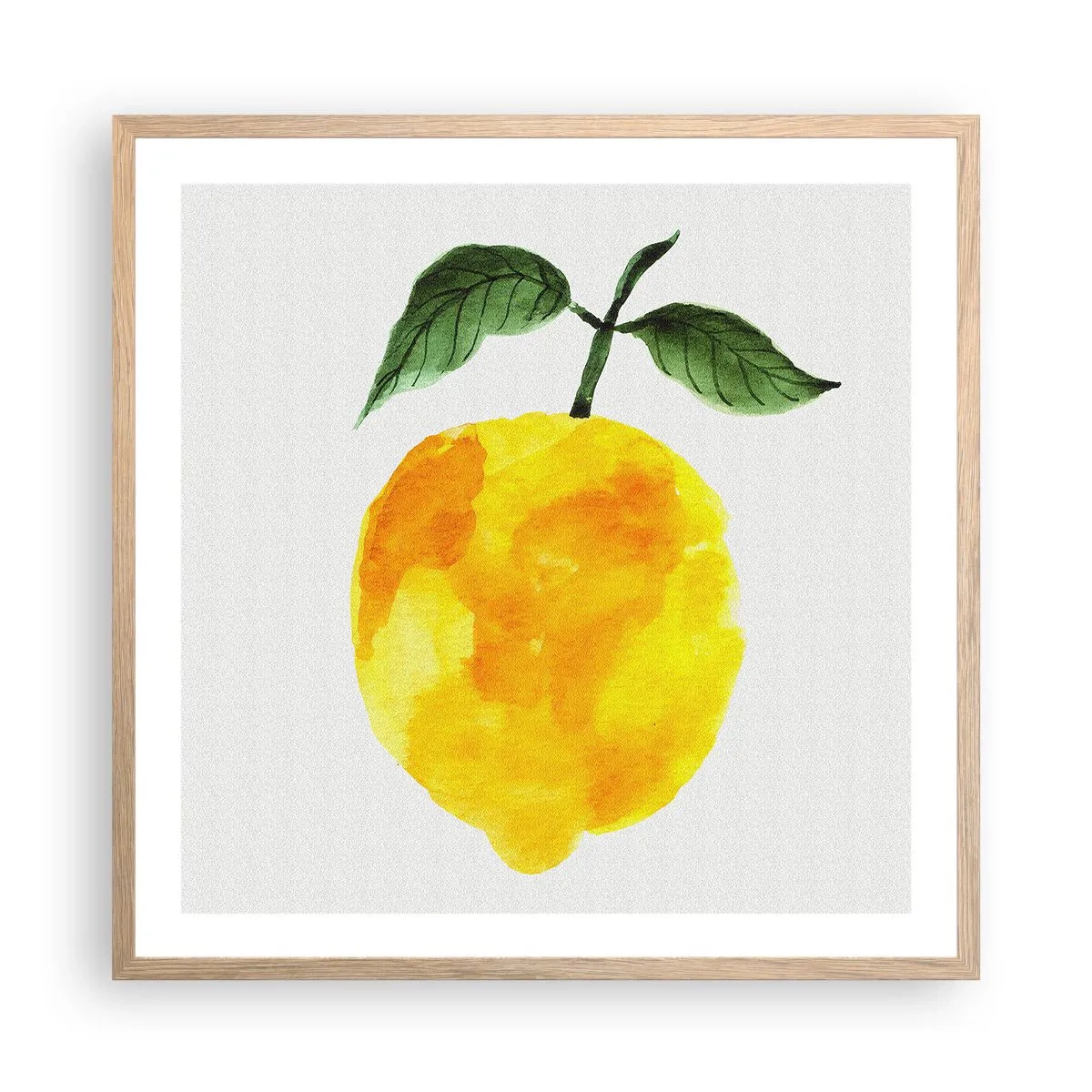 Pôster com moldura de carvalho claro - Como saborear o sol - 60x60 cm