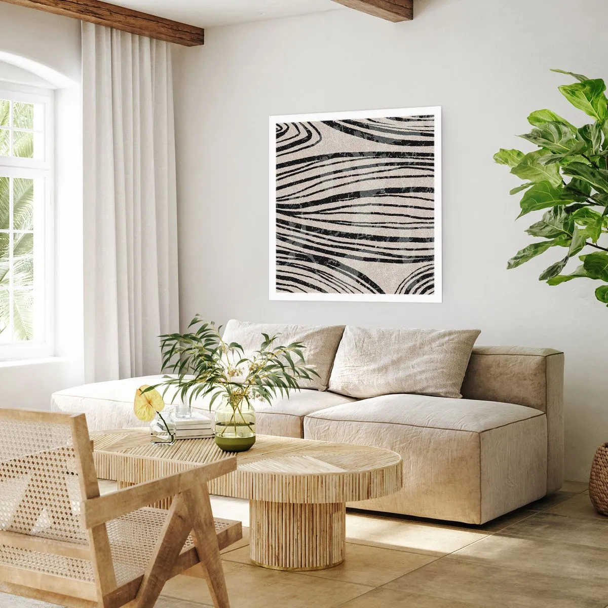 Pôster - Piscina em linha - 40x40 cm